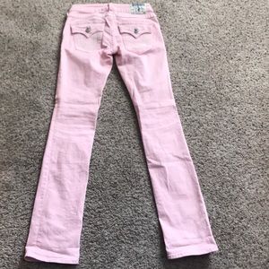 Pink true religion jeans size 26 like new